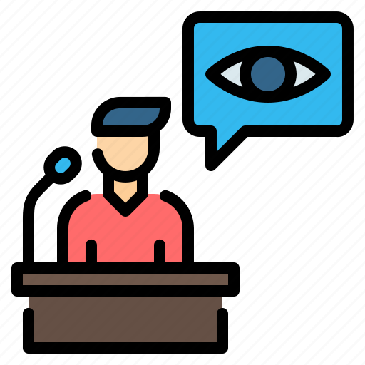 Court, eyewitness, justice, law, podium, speech, witness icon - Download on Iconfinder