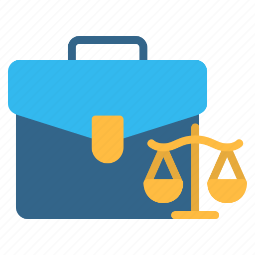 Attorney, briefcase, justice, law, lawyer, scale, suitcase icon - Download on Iconfinder