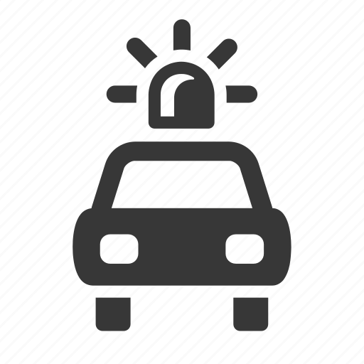 Alarm, crime, government, justice, law, police car, raw icon - Download on Iconfinder