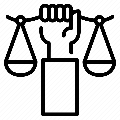 Civil right, court, hand, justice, law, lawyer, scale icon - Download on Iconfinder