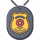 badge, chain, court, jurisprudence, law, police 