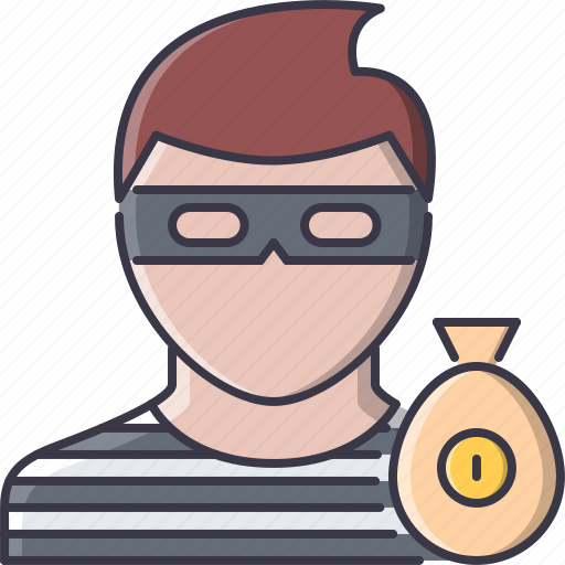 Bag, court, jurisprudence, law, money, police, thief icon - Download on Iconfinder