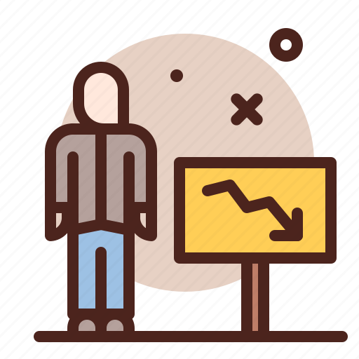 Crisis, down, economy, recession, salary, startup icon - Download on Iconfinder