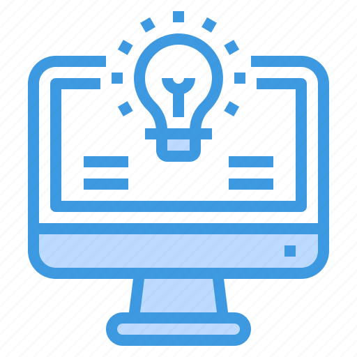 Computer, light, bulb, idea, learning, education icon - Download on Iconfinder
