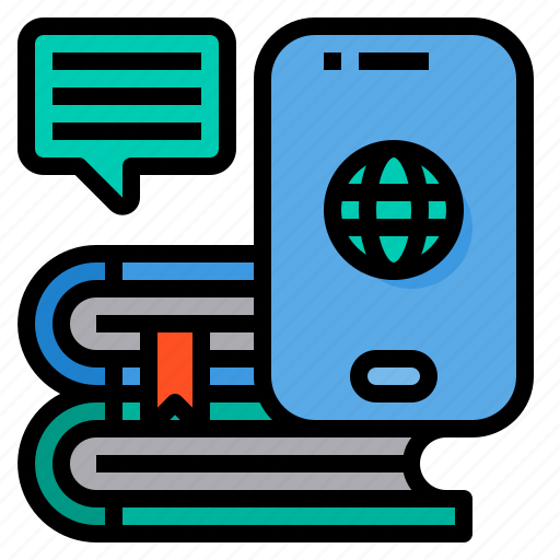 Knowledgw, book, smartphone, education, elearning icon - Download on Iconfinder