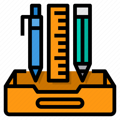 School, materials, tool, ruler, pen, pencil icon - Download on Iconfinder