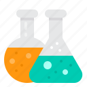 flask, chemistry, laboratory, science, education