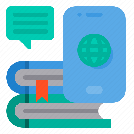 Knowledgw, book, smartphone, education, elearning icon - Download on Iconfinder