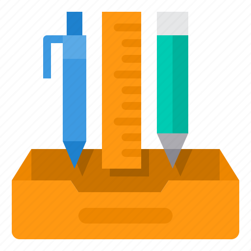 School, materials, tool, ruler, pen, pencil icon - Download on Iconfinder