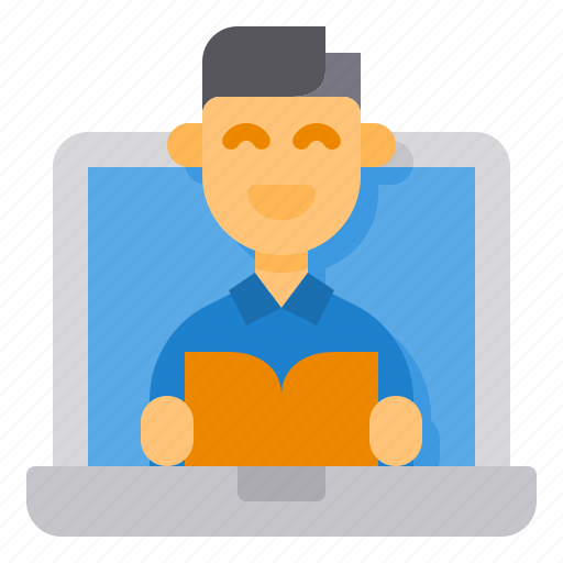 Student, study, learning, reading, online icon - Download on Iconfinder
