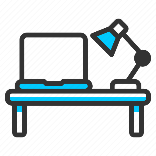 Desk, workplace, atelier, studio, laptop, computer, desktop icon - Download on Iconfinder