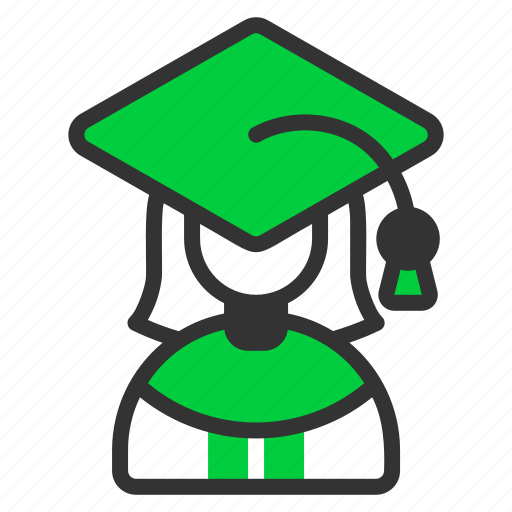 Woman, graduated, avatar, education, female, user icon - Download on Iconfinder