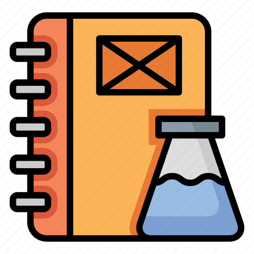 Experiment, education, flask, book, test, science icon - Download on Iconfinder