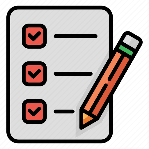 List, education, exam, checklist, document, paper, pencil icon - Download on Iconfinder