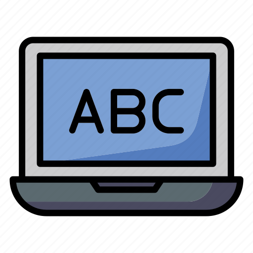 Education, online learning, elearning, abc, laptop icon - Download on Iconfinder