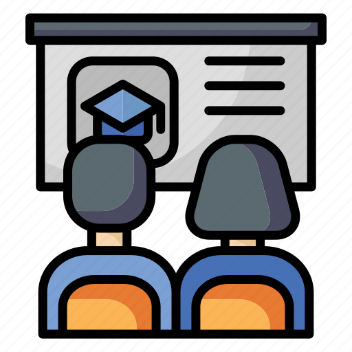 Students, student, education, classroom, learning, blackboard icon - Download on Iconfinder
