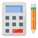 calculation, calculator, accounting, pencil, math, education