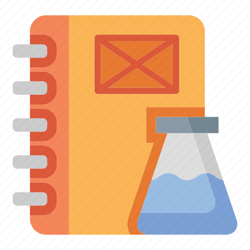 Experiment, chemistry, education, flask, book, test, science icon - Download on Iconfinder