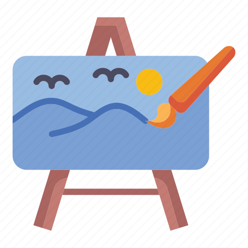 Painting, brush, education, art and design, canvas, landscape icon - Download on Iconfinder