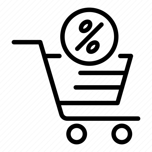 Business, cart, fashion, hand, logo, percent, shop icon - Download on Iconfinder