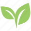 ecology symbol, leafy logo, pair of leaves, plant nursery, two leaves 