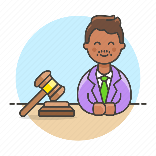 Legal, counsel, courtroom, attorney, gavel, lawyer, male icon - Download on Iconfinder