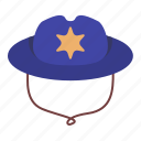 sheriff, police, hat, accesories