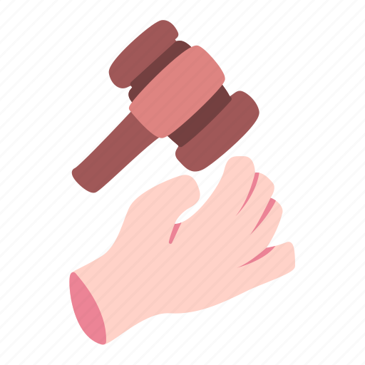 Hand, gesture, hammer, judge, justice, judiciary icon - Download on Iconfinder