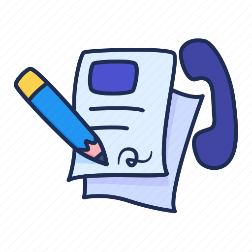 Call, document, phone, sign, legal icon - Download on Iconfinder