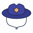 sheriff, police, hat, accesories