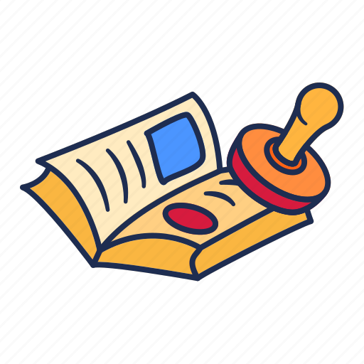 Stamp, book, document, approve, legal, judge icon - Download on Iconfinder