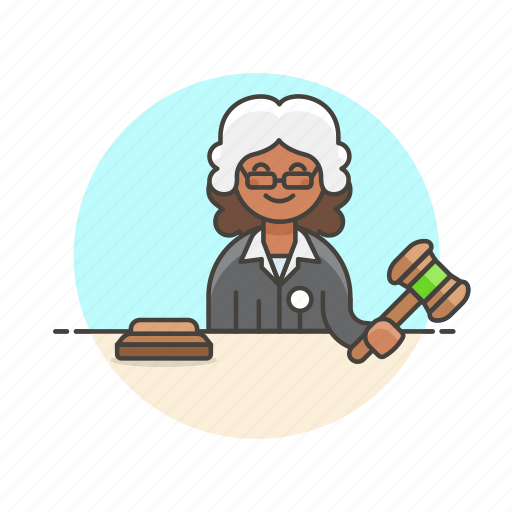 Judge, legal, law, woman, decision, hammer, court icon - Download on Iconfinder