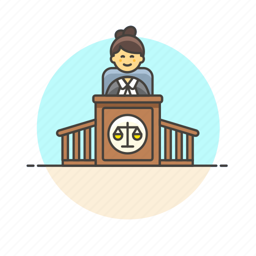 Judge, legal, justice, law, woman, decision, scale icon - Download on Iconfinder