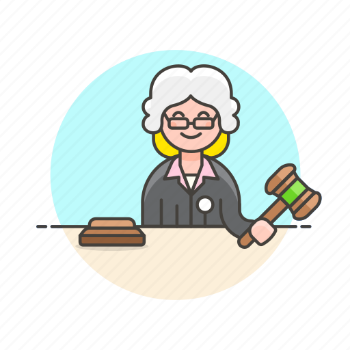 Judge, legal, court, justice, law, woman, decision icon - Download on Iconfinder