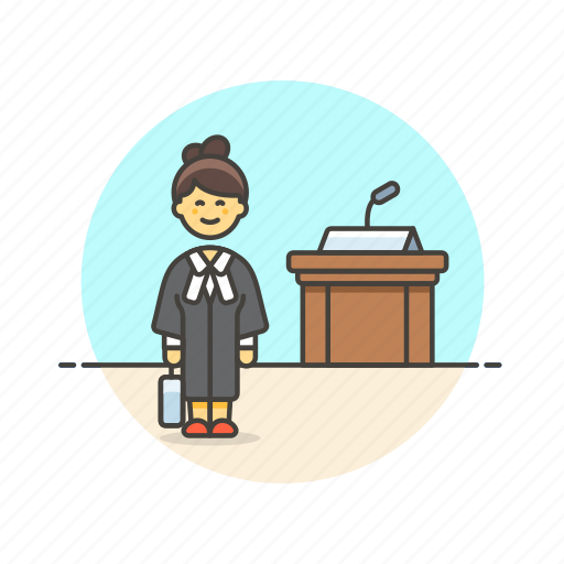 Jury, legal, court, juror, woman, decision, law icon - Download on Iconfinder