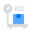 package, scale, weight