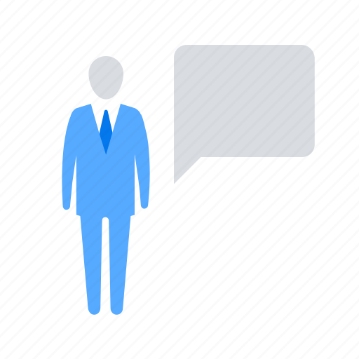 Businessman, message, speech icon - Download on Iconfinder