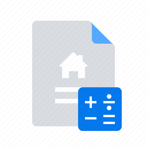 Calculation, contract, house icon - Download on Iconfinder