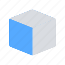 3d, cube, edge, left 