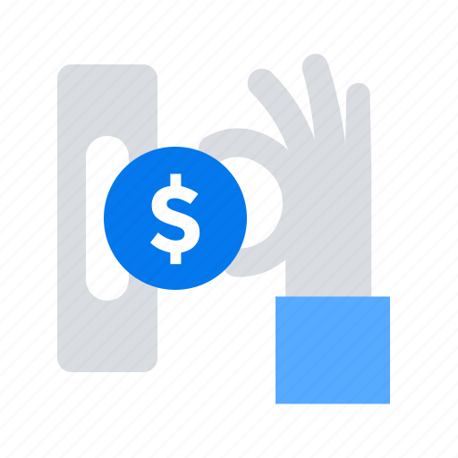 Coin, hand, insert icon - Download on Iconfinder