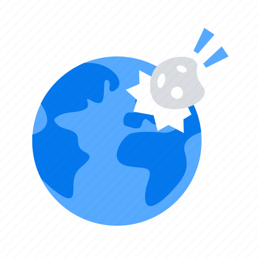 Collition, earth, meteor icon - Download on Iconfinder