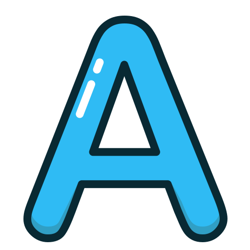 A, blue, letter, alphabet, letters icon - Free download