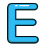blue, e, letter, alphabet, letters 