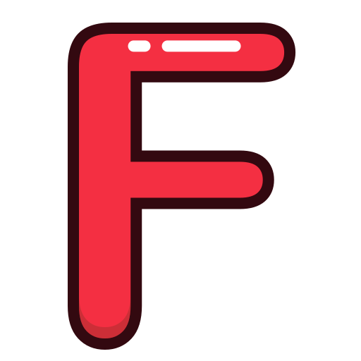 F, letter, red, alphabet, letters icon - Free download
