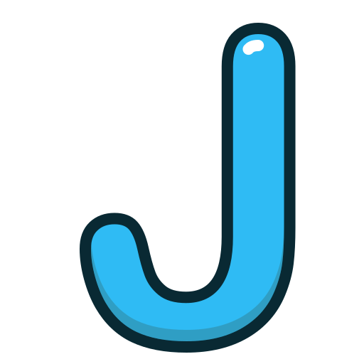 Blue, j, letter, alphabet, letters icon - Free download