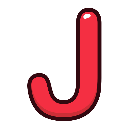 J, letter, red, alphabet, letters icon - Free download