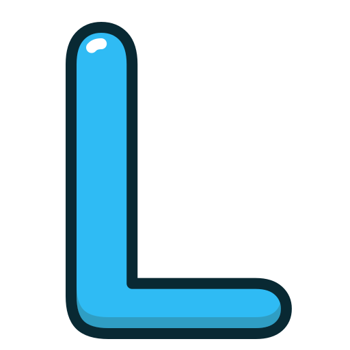 Blue, l, letter, alphabet, letters icon - Free download