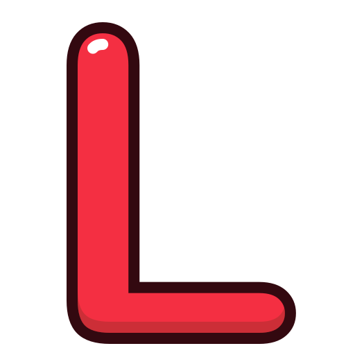 L Letter Red Alphabet Letters Icon Free Download