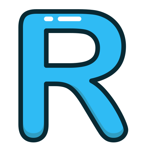 Blue, letter, r, alphabet, letters icon - Free download