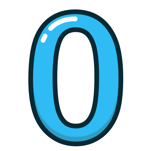 Blue, number, numbers, study, zero icon - Free download